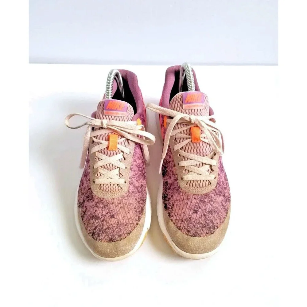 NIKE Flex Experience RN 6 Iced Lilac Bright Mango Running Shoes Sneakers US 8.5